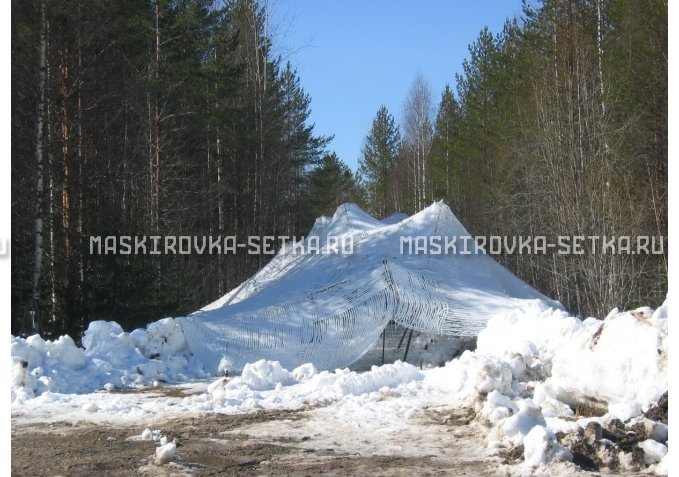 Маскировочная сеть Снег 3х6 м без антипирена – купить по цене 4350 руб. в интернет-магазине в городе Волгоград картинка 3