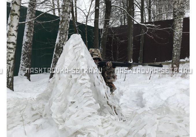 Маскировочная сеть Снег 3х6 м без антипирена – купить по цене 4350 руб. в интернет-магазине в городе Волгоград картинка 2